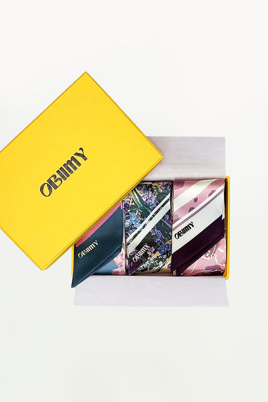 Gift set of 3 silk twilly