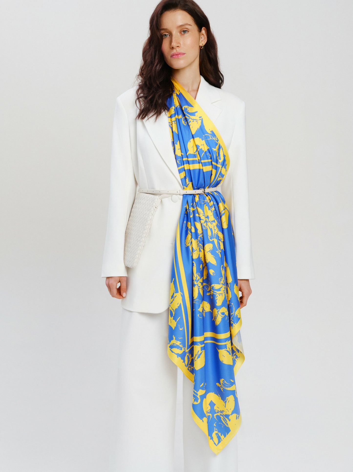 Premium silk scarf "Freedom" 65x65