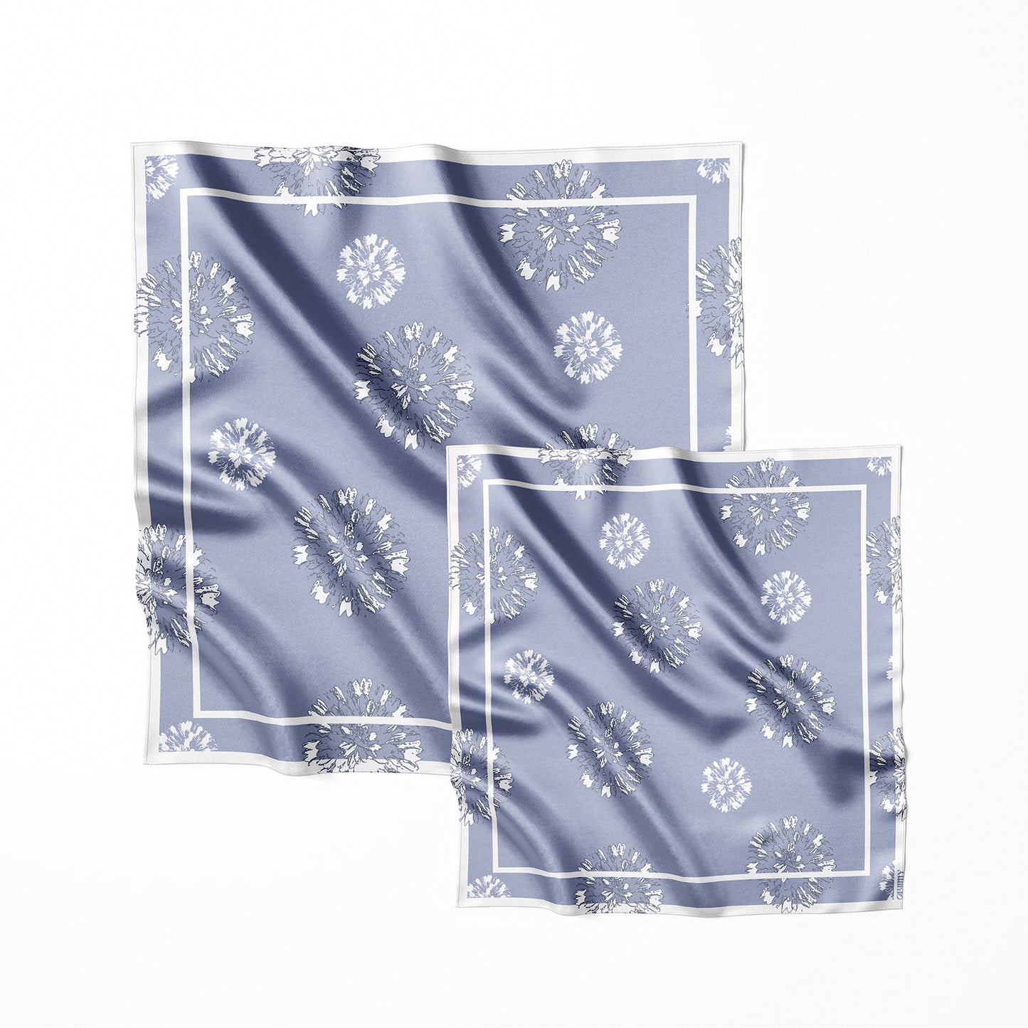 Premium silk scarf “Admiration” 88×88 (double-sided print)