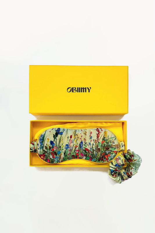 Sleep mask and scrunchie "Summer Field"