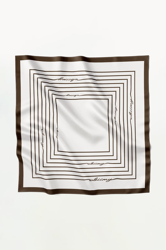 Premium silk scarf "From scratch" 44х44