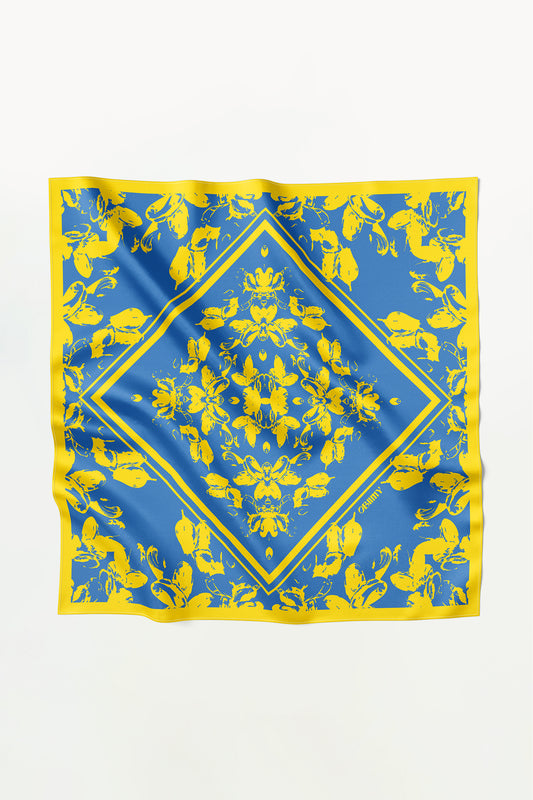 Premium silk scarf "Freedom" 44х44
