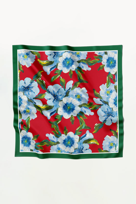 Premium silk scarf "Confidence" 65x65