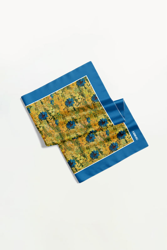 Premium silk scarf "Courage" 44х44