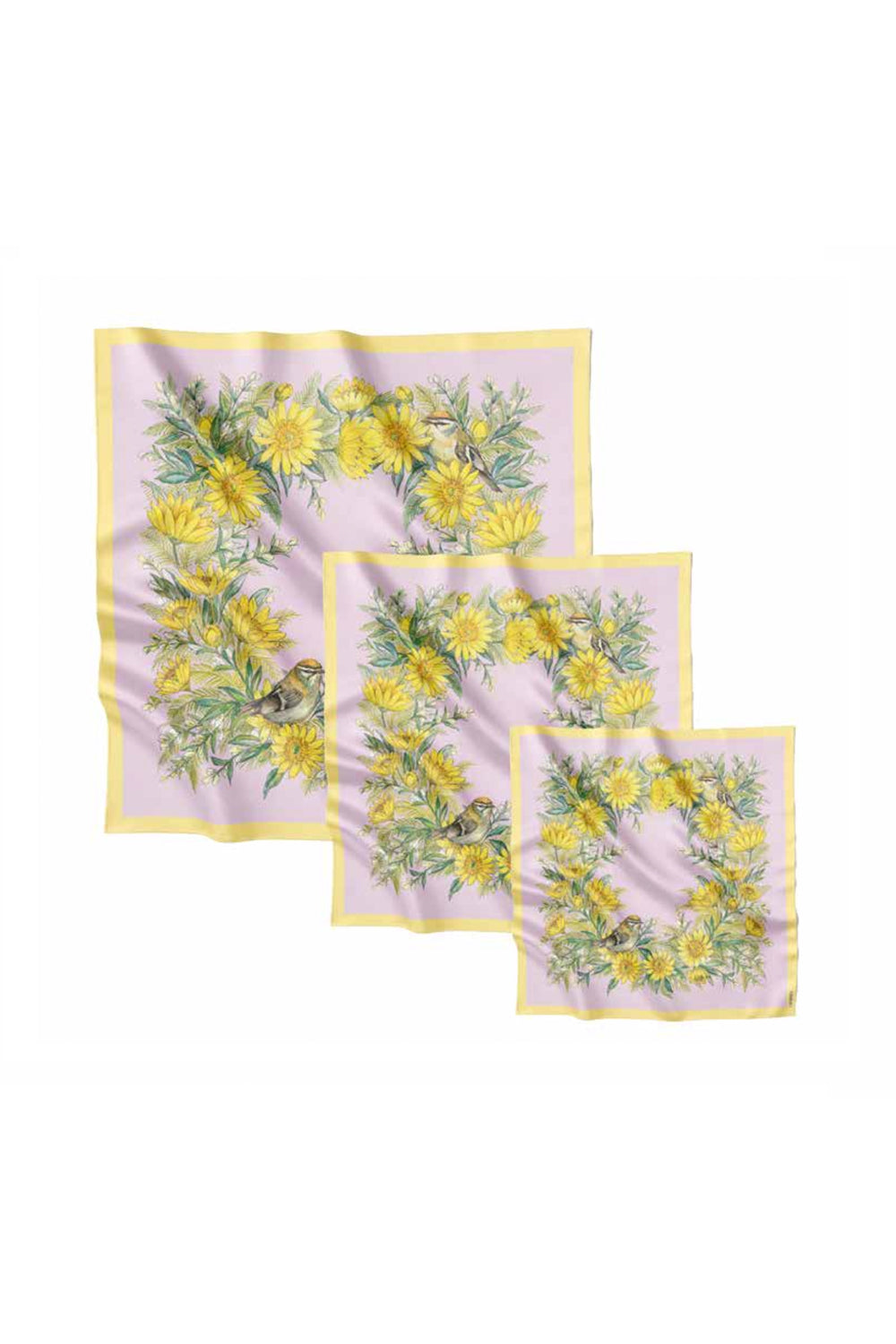 Silk Scarf "Circle of the Sun" 88x88 (Double-sided print)