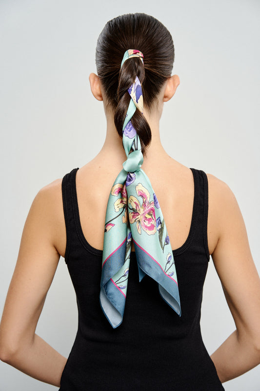 Set of twill 140*5 and shawl 44*44 "Awakening"