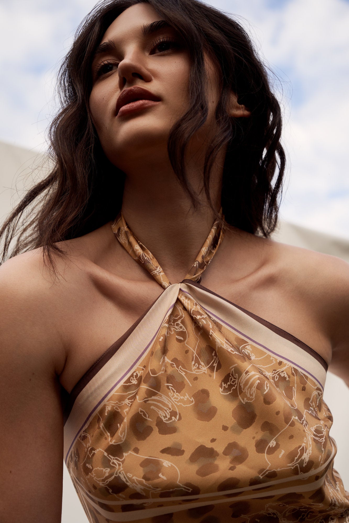 Silk Scarf "Balance" 65x65 (Double-sided print)
