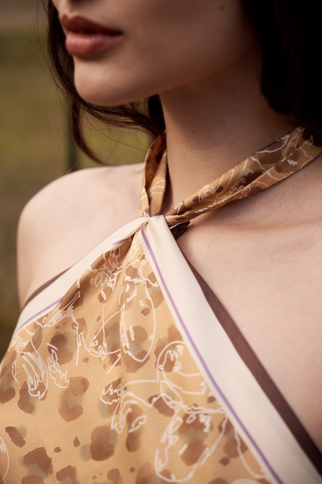 Silk Scarf "Balance" 88x88 (Double-sided print)