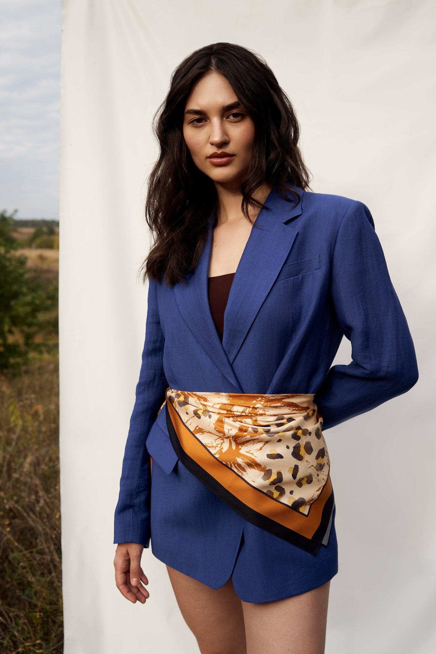 Silk Scarf "Grace" 65x65 (Double-sided print)