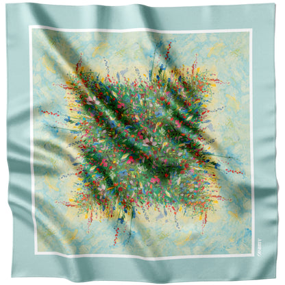 Silk pocket square "Summer Field" 44х44 (Double-sided print)