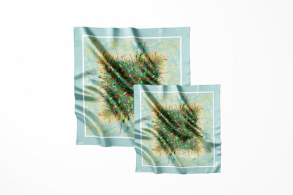 Silk Scarf "Summer Field" 65x65 (Double-sided print)