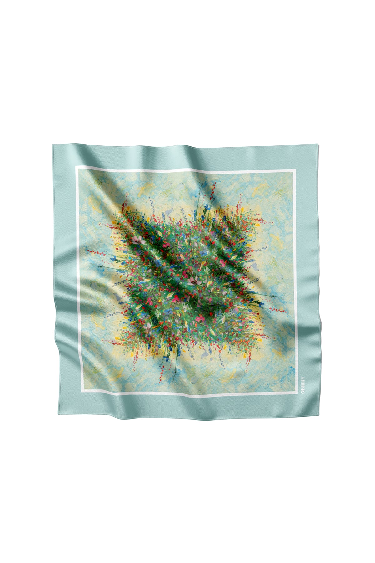 Silk Scarf "Summer Field" 65x65 (Double-sided print)