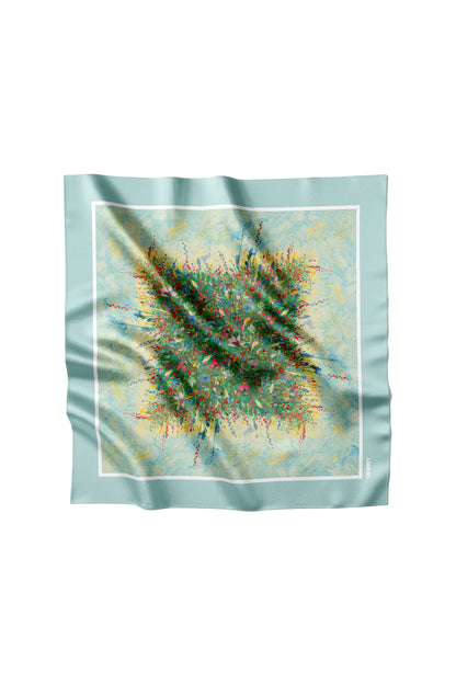 Silk Scarf "Summer Field" 65x65 (Double-sided print)