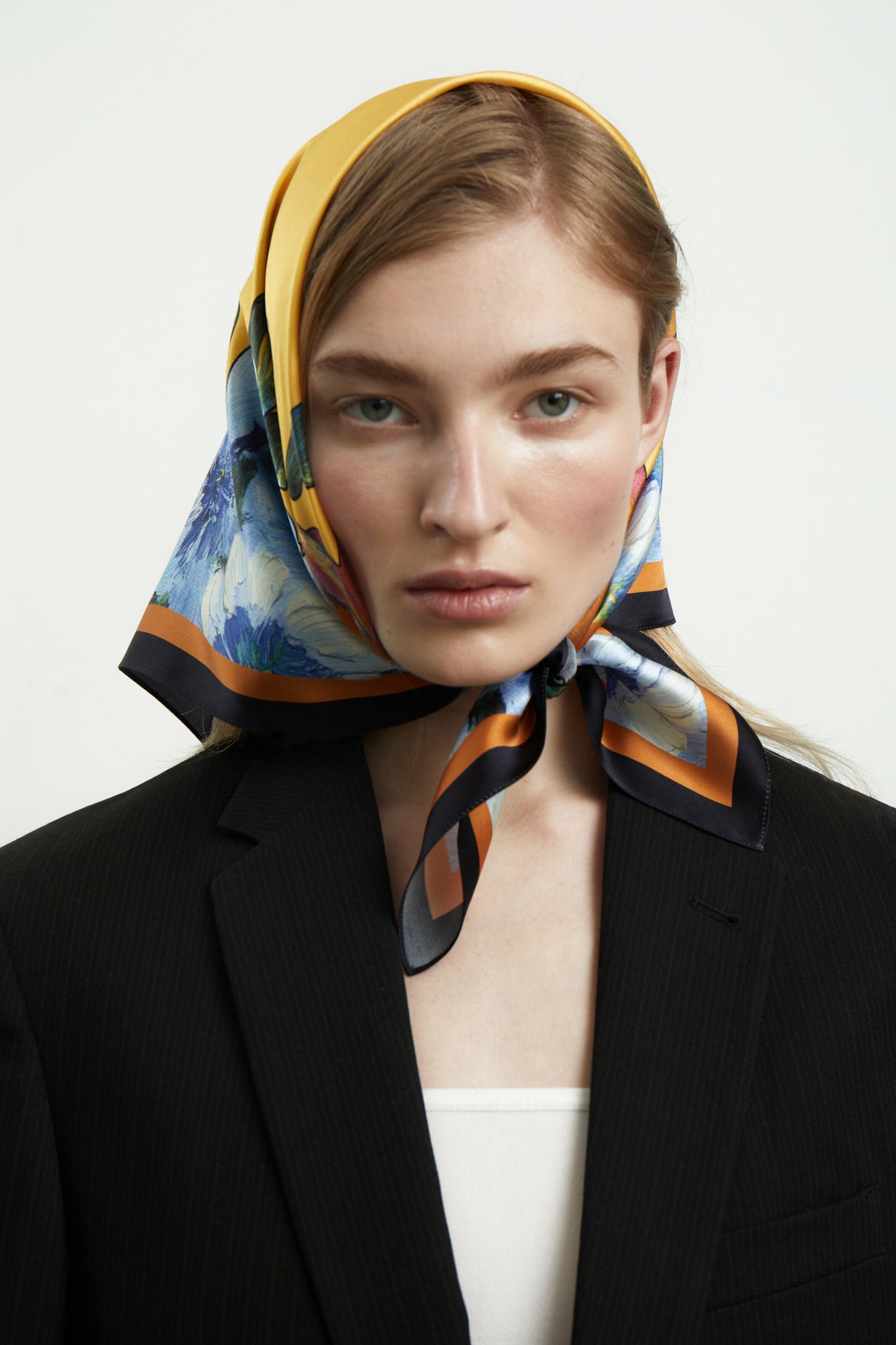 Silk Scarf "Kiss of the Sun" 65x65 (Double-sided print)