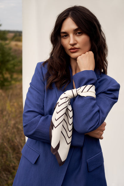 Silk pocket square "Fresh Start" 44х44 (Double-sided print)