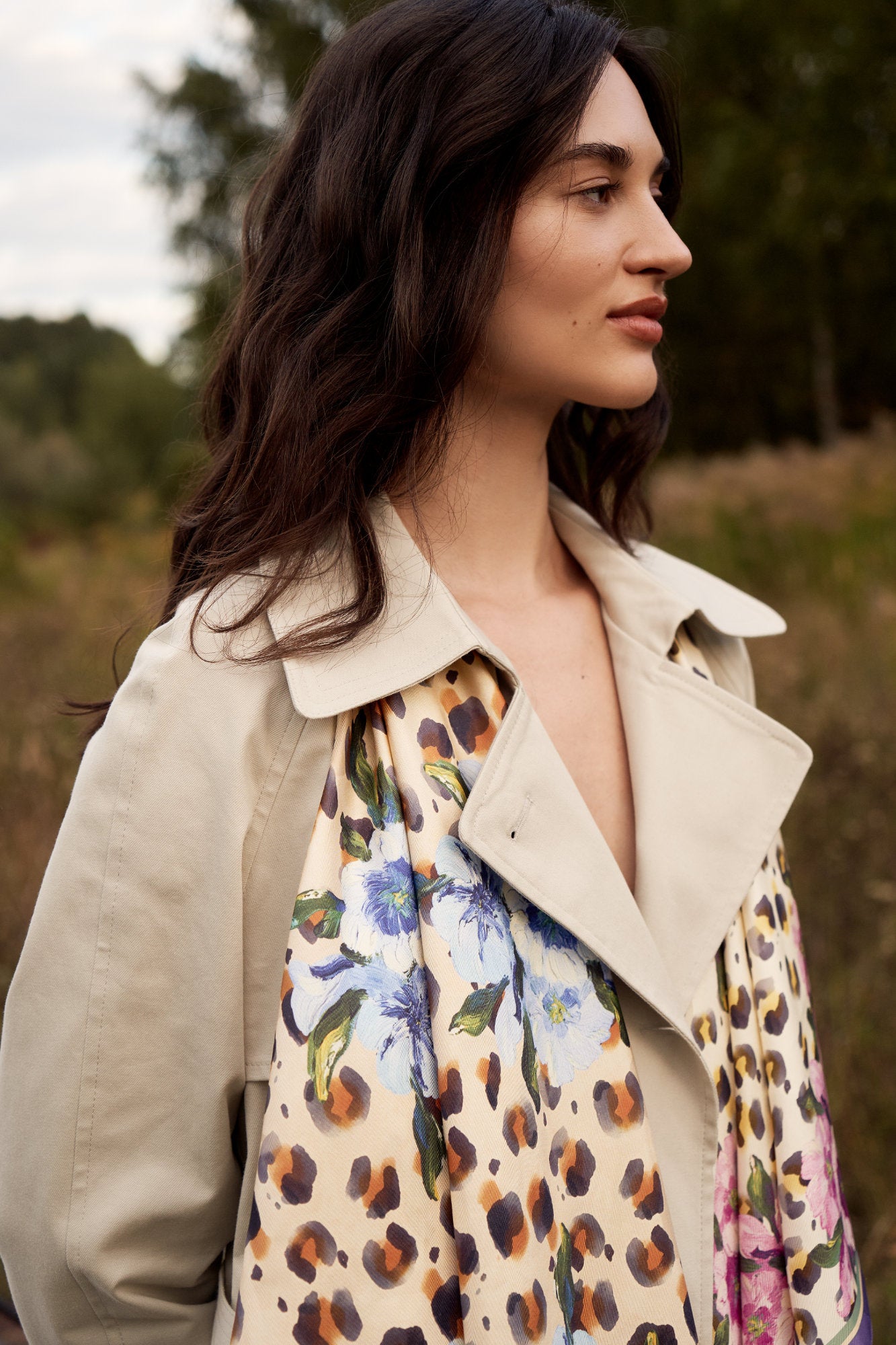 Silk Scarf "Bold Touch" 88x88 (Double-sided print)