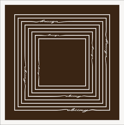 Silk pocket square "Morning Coffee" 44х44 (Double-sided print)