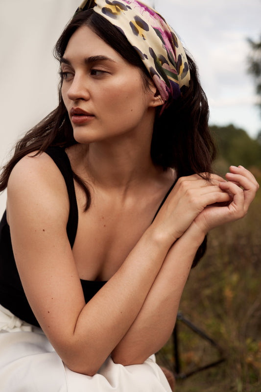 Silk Scarf "Inspiration" 65x65 (Double-sided print)
