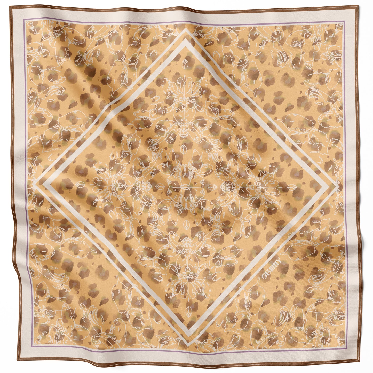 Premium silk scarf "Balance" 88x88