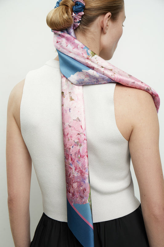 Premium silk scarf "Sincere Feelings" 88x88