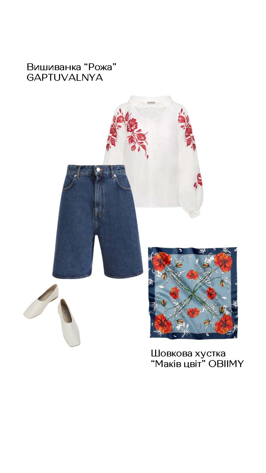 Premium silk scarf "Poppy Flower"