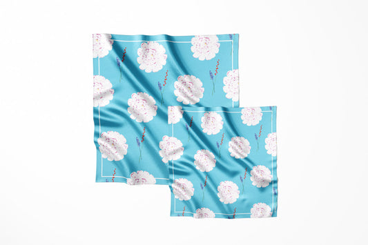 Premium silk scarf "Tenderness" 65x65