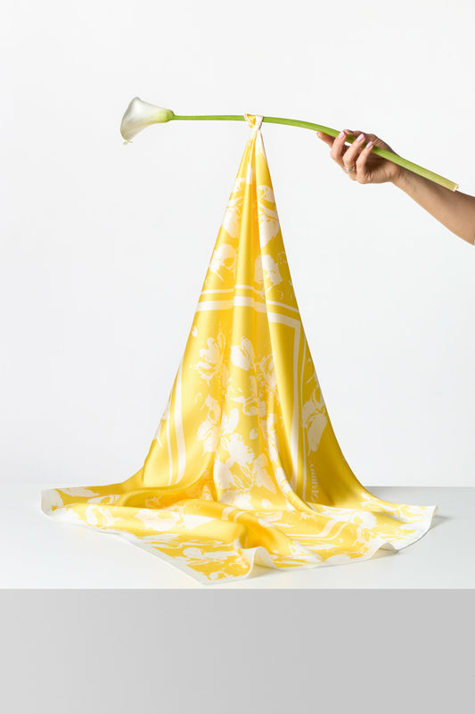 Premium silk scarf "Temptation" 88x88