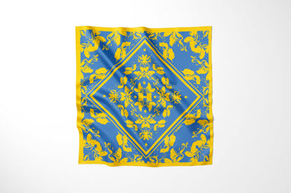 Premium silk scarf "Freedom" 65x65