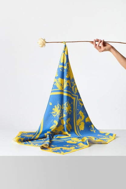 Premium silk scarf "Freedom" 88x88
