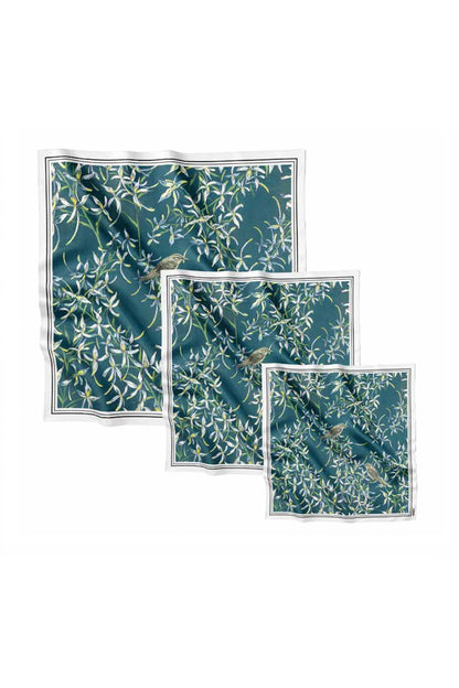 Silk pocket square "Melody of Two" 44х44 (Double-sided print)