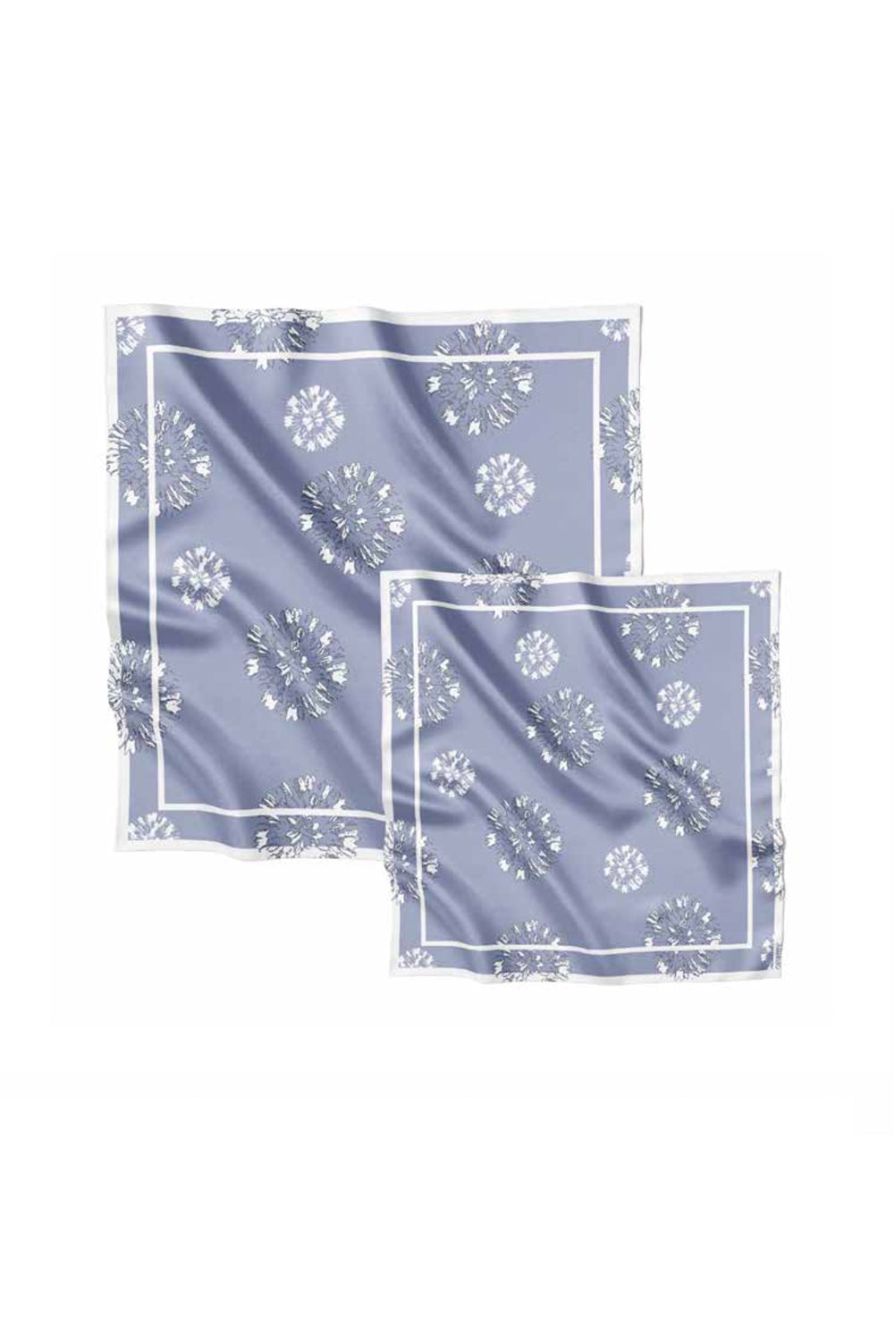 Premium silk scarf “Admiration” 65×65 (double-sided print)