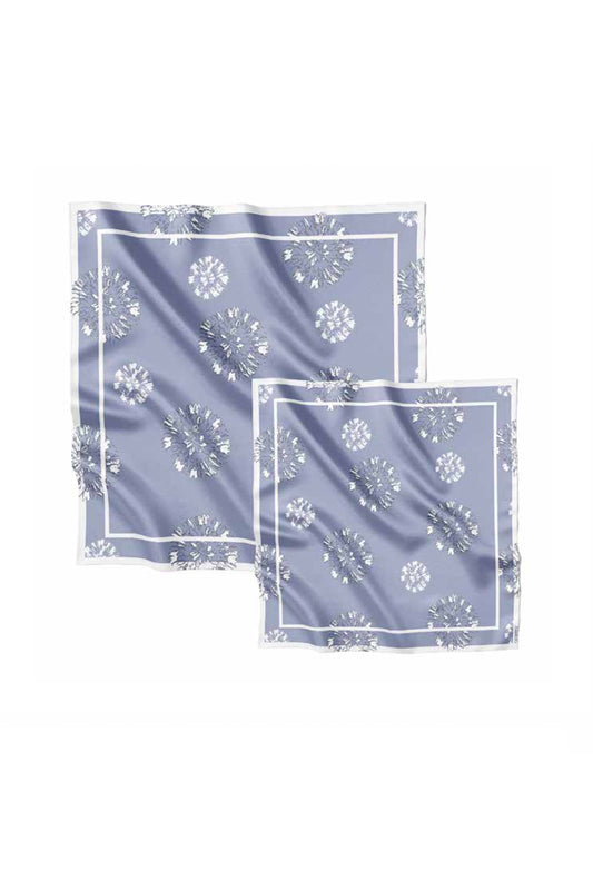 Premium silk scarf “Admiration” 65×65 (double-sided print)