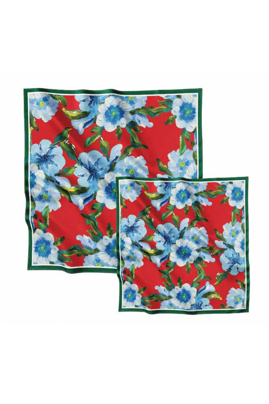 Silk pocket square "Confidence" 44х44 (Double-sided print)
