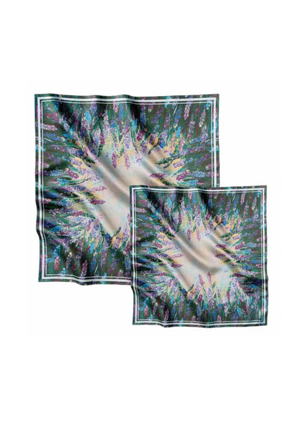 Silk Scarf "Energy" 65x65 (Double-sided print)