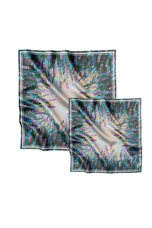 Silk pocket square "Energy" 44x44 (Double-sided print)