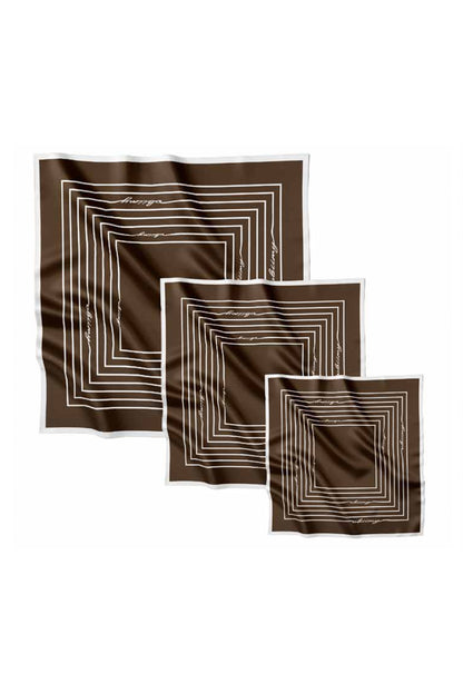 Silk pocket square "Morning Coffee" 44х44 (Double-sided print)