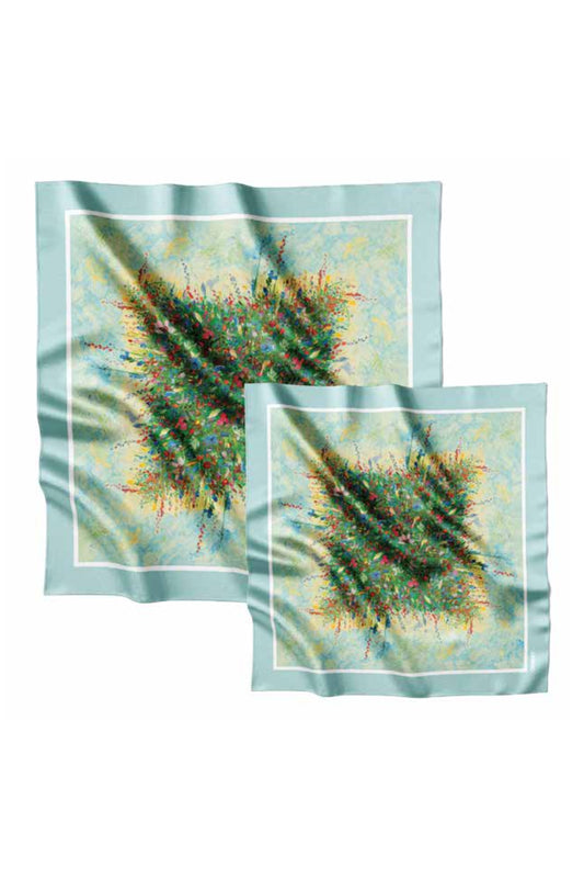 Silk pocket square "Summer Field" 44х44 (Double-sided print)