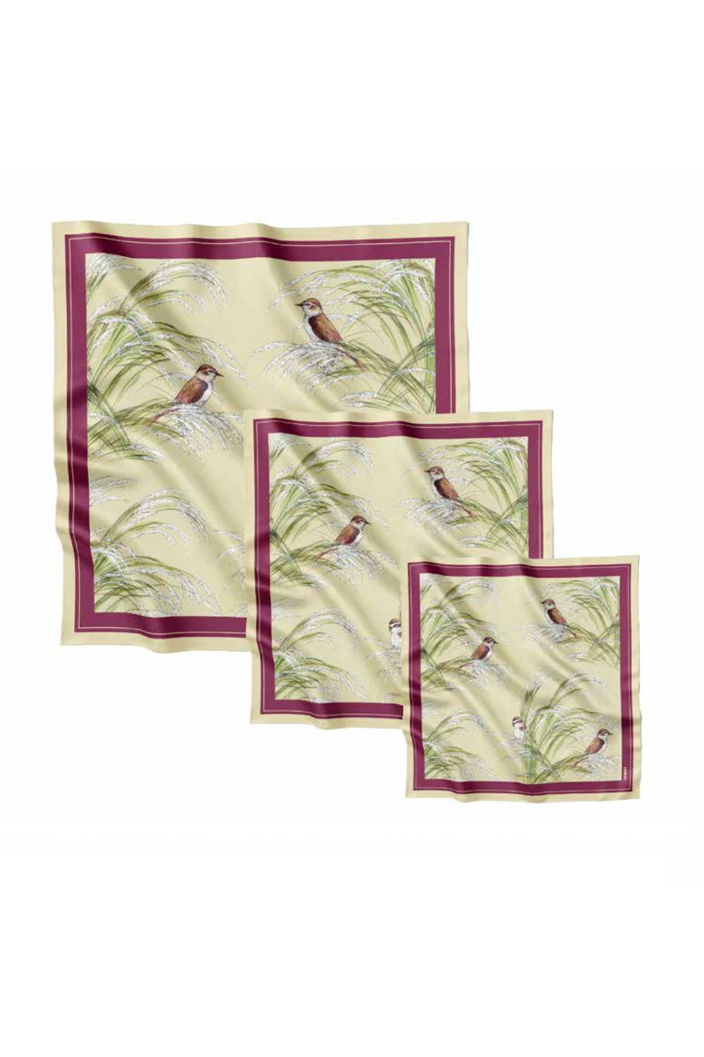 Silk pocket square "Silence of the Heart" 44х44 (Double-sided print)