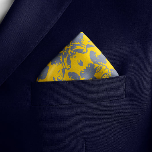 Silk pocket square "Noble" 44x44
