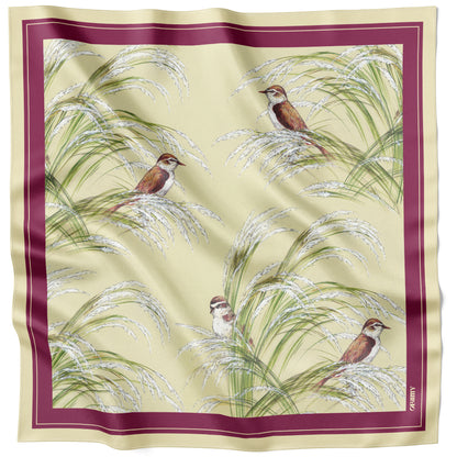 Silk scarf "Silence of the heart" 88x88