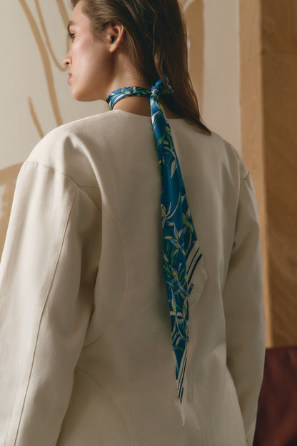 Silk twill "Melody of two" 84x5