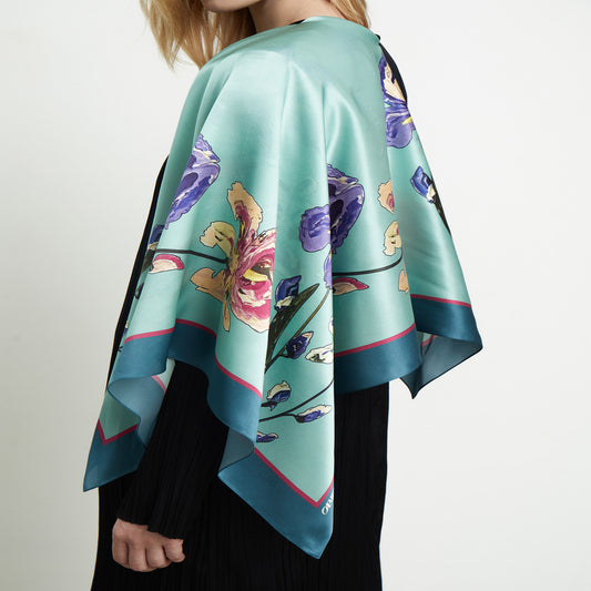Premium silk scarf "The Awakening" 44х44