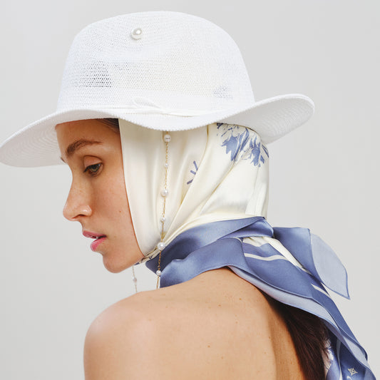 Premium silk scarf "Passion" 44х44