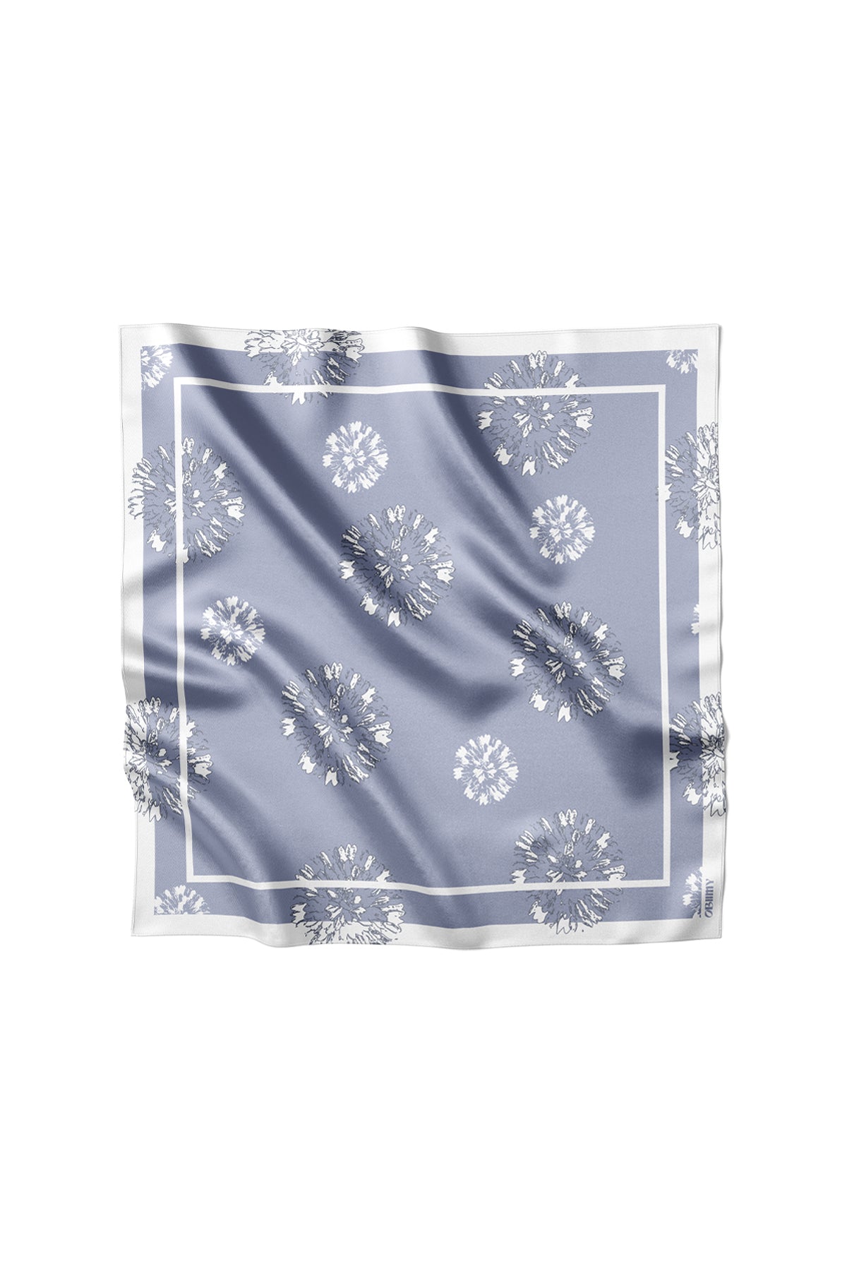 Premium silk scarf “Admiration” 44×44 (double-sided print)
