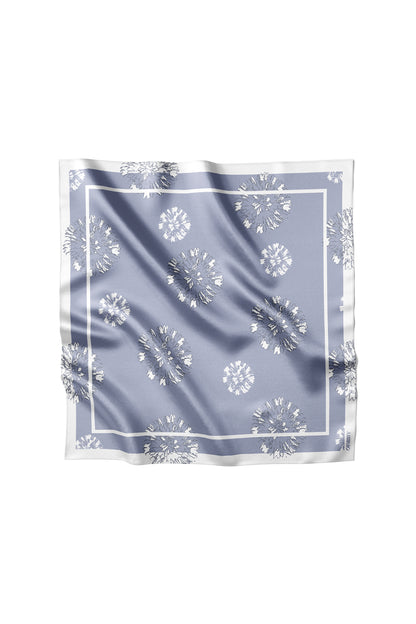 Premium silk scarf “Admiration” 44×44 (double-sided print)