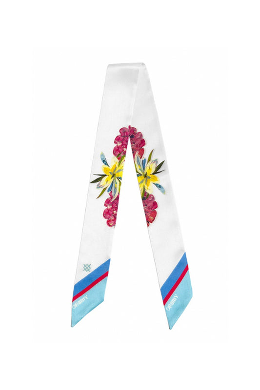 Silk twill "Summer wreath" 140x5