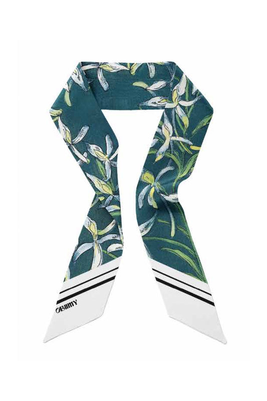 Silk twill "Melody of two" 84x5